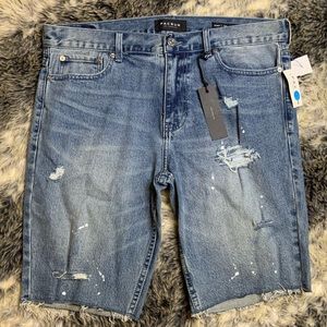 NWT Men’s 33 Pac Sun Denim Distressed Shorts Blue